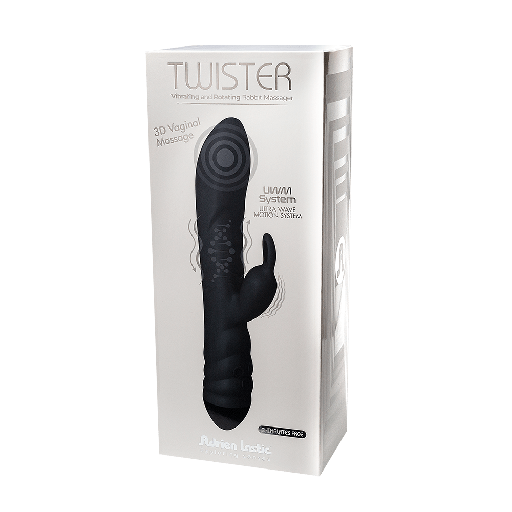 ADRIEN LASTIC TWISTER rabbit massager BLACK