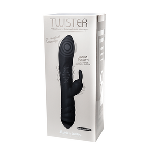 ADRIEN LASTIC TWISTER rabbit massager BLACK