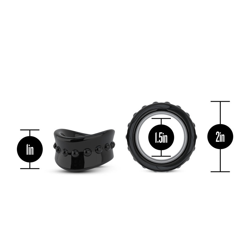 Stay Hard Beef Ball Stretcher - 1.5 Inch Black