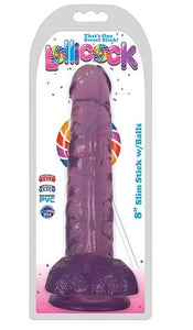 lollicock 8" Slim Stick with Balls - Grape Ice