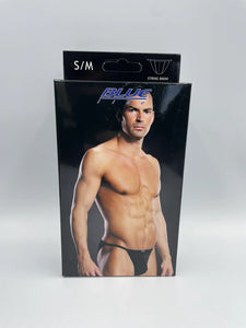 Blue Line Mens String Bikini S/M Black