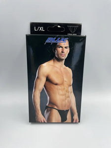 Blue Line Mens String Bikini L/XL Black