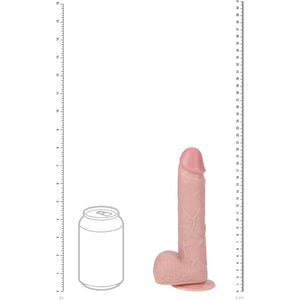 REALROCK 20cm Vibr + Rotating Cock + Balls - Flesh